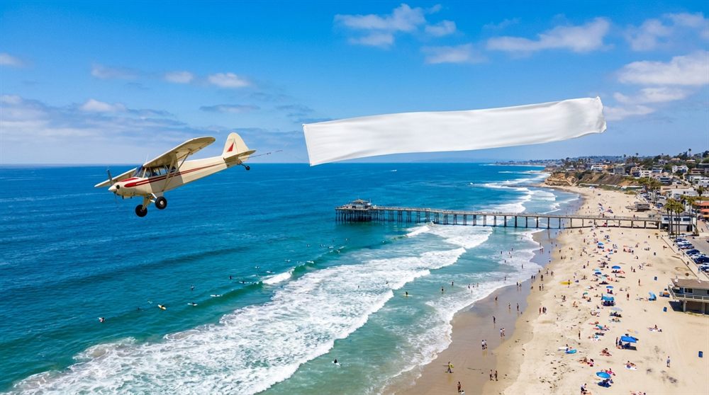 Banner Plane — SoCal Coastline
